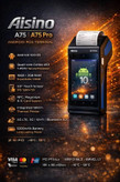 دستگاه کشلس آیزینو - Aisino A75 pro (کارت به کارت) - خودپرداز غیر نقدی اندرویدی